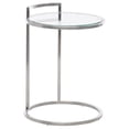 thumbnail image 2 of Home Square Lily Round Glass Top End Table in Silver - Set of 2, 2 of 4
