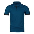 thumbnail image 3 of DagobertNiko Mens Shirts Solid Color Breathable Button Turndown Collar Casual Premium Short Sleeve Summer Top, 3 of 5