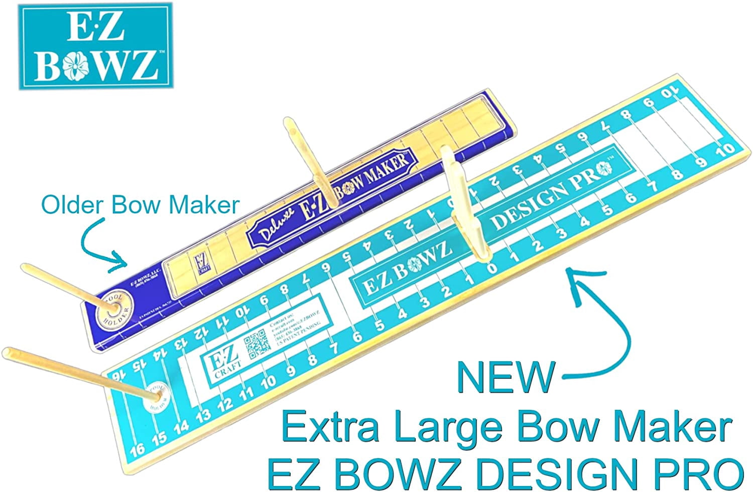 EZ Bowz Bow Maker, Design Pro for Gift Bows, Hair Bows, Wreaths, Ribbon