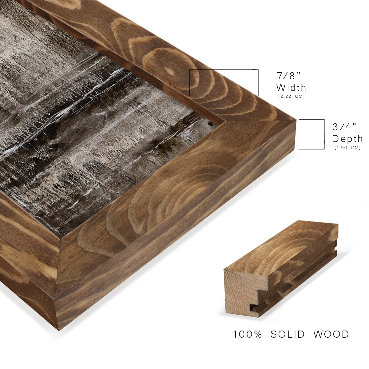 Continuum III -Framed Print w/glass-Walnut