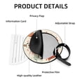 thumbnail image 4 of Fish 2pcs PU Leather Round Bag Tags Suitcase Handbag Tags with Privacy Cover and Name ID Tag for Travel Luggage, Handbags, Backpacks, School Bags, 4 of 6