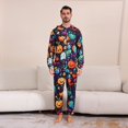 thumbnail image 6 of GYRATEDREAM Matching Family Pajamas Set for Halloween Pumpkin Holiday Costumes Long Sleeve Hooded Jumpsuit for Women/Men/Kids Family Matching Pajamas Onesies for M(Dad) Red, 6 of 8