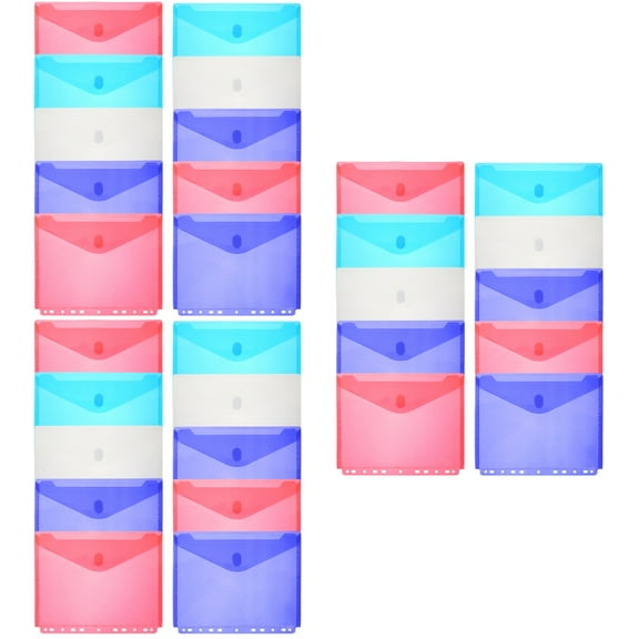 3 Pieces File Storage Bags Pocket Boxes Hanging Folders Letter Size Office