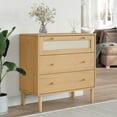 thumbnail image 1 of vidaXL Drawer Cabinet SENJA Rattan Look Brown 80x40x80 cm Solid Wood Pine, 1 of 5