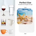 thumbnail image 6 of Naloa Beach Starfish Shell Coasters for Set of 4 - PU Leather Coasters, Coasters for Table Cup Tea Coffee Beer, Decorative for Kitchen Homedecor (Round), 6 of 6