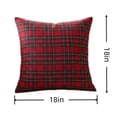 thumbnail image 3 of Christmas Tartan Plaid Throw Pillow, Soft Woven Cotton Cushion with Removable Cover, Festive Holiday Decor for Sofa Couch Living Room, Traditional, Lazyguy, 3 of 7