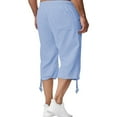 thumbnail image 4 of Tiijoy Men's Relaxed Fit Cotton Linen Capri Pants Lightweight Breathable Casual 3/4 Pants, 4 of 8