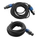 thumbnail image 1 of 2 Pack 25 Ft Male Speakon to Speakon Cables, 12 Gauge AWG Audio Cord, 1 of 5