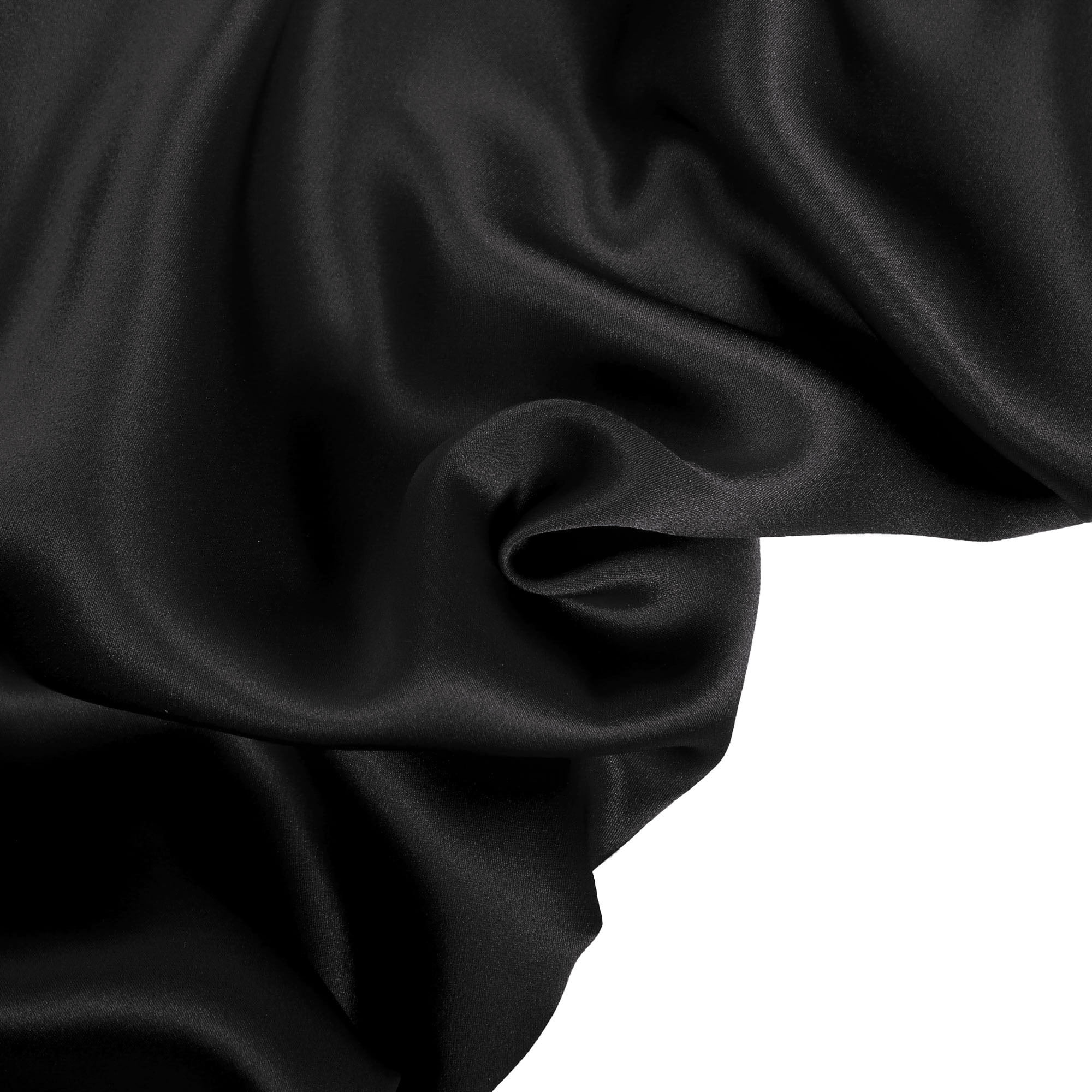 PiccoCasa 1 Pc 19 Momme Silk Pillowcase with Hidden Zipper Jumbo Black 31" x 31"