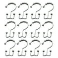 thumbnail image 5 of Stainless Steel Shower Hooks 12 Pack With 5 Bearings Rustproof Bathroom S Hooks For Smooth Silent Sliding Curtain Rings 12PCS, 5 of 5