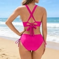 thumbnail image 5 of cocolona Bikini Sets for Women Summer Solid Color Slim Two Piece Swimsuits Vacation Beach Swimwear, 5 of 6