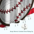 thumbnail image 6 of Red and White Striped Baseballs Pattern Shower Curtain 84"x72" ,Bathroom Decorative Shower Curtains Set with 12 Hooks,Modern Waterproof Washable Shower Curtain, 6 of 6