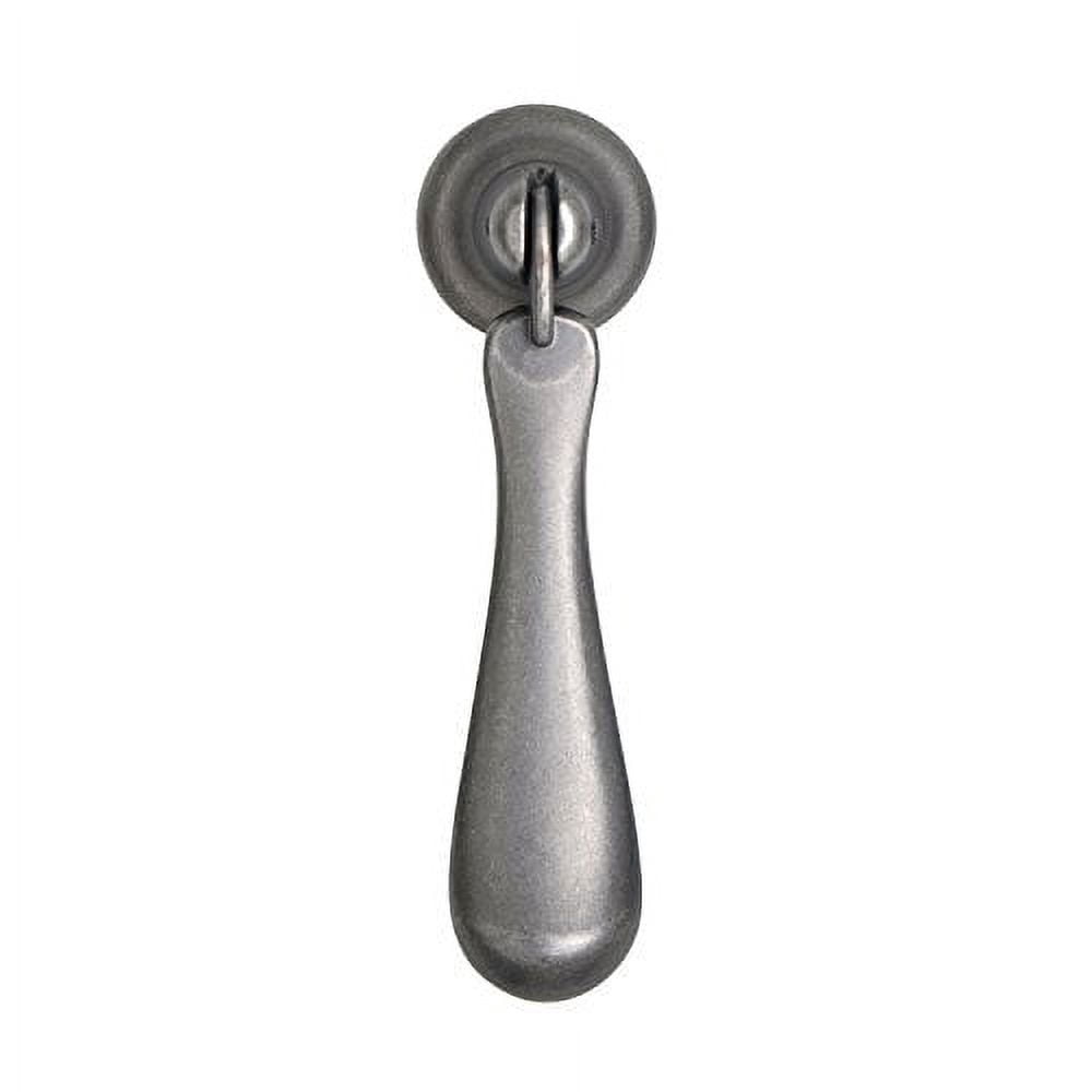 Utopia Alley 5pcs Danbury Cabinet Ring Pull Knob - Decorative Cabinet Drop Pull Knobs for Cabinets and Drawers - Vintage Cabinet Hardware with Hand Finished Pewter - Metal Drawer Pull Knobs 3.0"