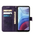 thumbnail image 6 of Moto G Power 2021 Wallet Case, Embossed Butterfly PU Leather Credit Card Holder Slots Full Body Protection Kickstand Flip Folio Shockproof TPU Phone Cover for Motorola Moto G Power 2021, Purple, 6 of 8