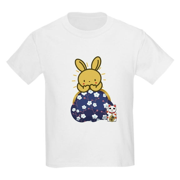 CafePress - Japanese Style Rabbit With Purse T Shirt - Light T-Shirt Kids XS-XL