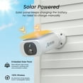 thumbnail image 3 of ANRAN Solar Security Cameras Wireless Outdoor, 2K WiFi Surveillance Camera for Home Security with Floodlight, Embedded Solar Panel, Color Night Vision, 2-Way Talk, Waterproof, Work with Alexa, 3 of 11