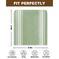 thumbnail image 7 of nqOlkjepod Sage Green Chair Covers Set of 6, Decorative Chair Back Cover, Farmhouse Sage Green White Striped Dining Room Chair Slipcovers Removable Chair Protectors Covers for Party Banquet, 7 of 7