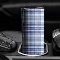 thumbnail image 3 of 20oz Blue White and Yellow Checkered Pattern Skinny Tumblers Stainless Steel Tumbler with Lid and Straw,Vacuum Insulated Double Wall Travel Tumbler Cups with Cleaning Brush for Coffee,Tea, 3 of 6