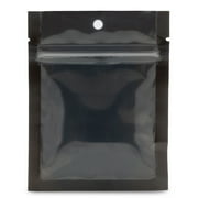 100 pcs Clear/Black 3.5" x 4.5" 3 Seal Pouch Ziplock Mylar Smell Proof Bags