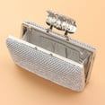 thumbnail image 7 of 1pc Women Evening Bag Handbag Rhinestone Diamond Dinner Bag Ladies Wedding Clutch Party Banquet Bag (Silver), 7 of 7