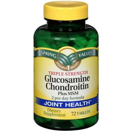 Spring Valley Triple Strength + Glucosamine Chondroitin + MSM Dietary Supplement 72