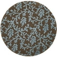 thumbnail image 4 of SAFAVIEH Soho Azalea Floral Wool Area Rug, Brown/Light Blue, 6' x 6' Square, 4 of 10