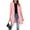 Pink, variant on Ikevan Women Button Pockets Three Quarter Sleeve Solid office Coat Cardigans Suit Jacket Long Outwear Yellow 4(S)