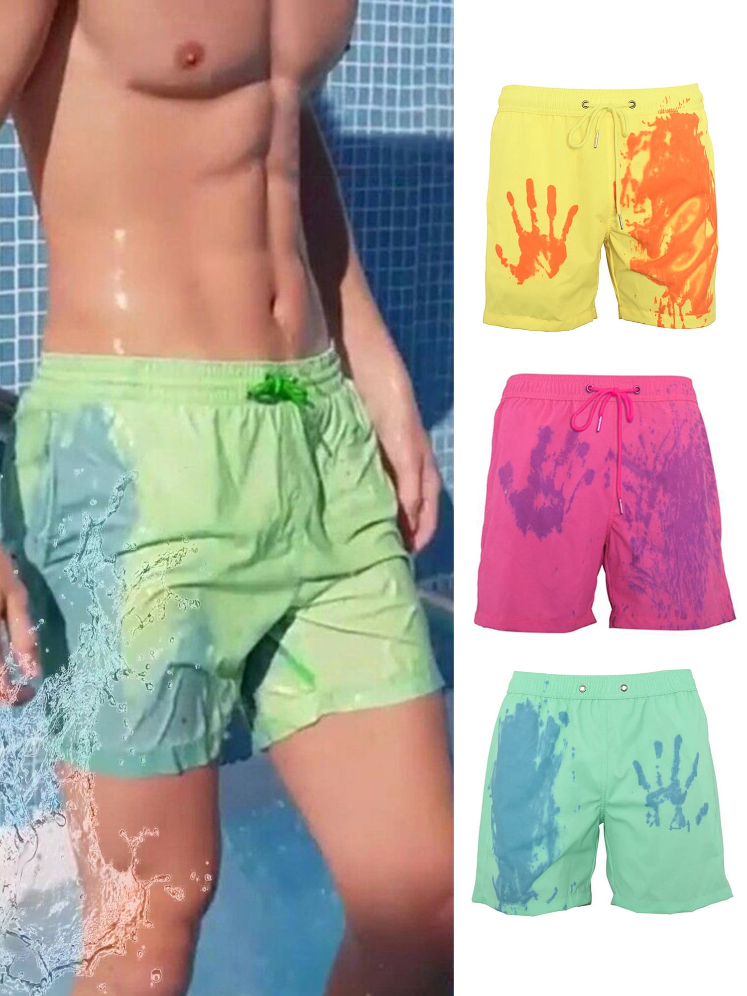 K-Dark Sugar Skull Mens Summer Surf Board Short Swim Trunks Bathing Suit