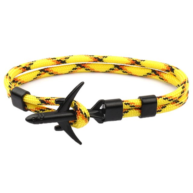 Fashion Anchor Airplane Bracelet Personalized Polyester Rope Bracelet Great Gift for Women Men New