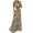 Brown, variant on Rutainlusire Sleeveless Dress for Summer for Women Women Tropical Print Halter Backless Maxi Dress Sleeveless Beach Dress