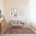 thumbnail image 2 of HOMEMONDE 4x6 Area Rug 100% Recycled Handmade Chindi Rag Carpet Colorful Boho Rugs for Living Room, Bedroom, Kitchen, 2 of 5