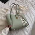 thumbnail image 2 of Bolsa de viaje de cuero de PU de axila con cordones sólidos Mujer para damas que viajan Sywqhk Para Estrenar, 2 of 9