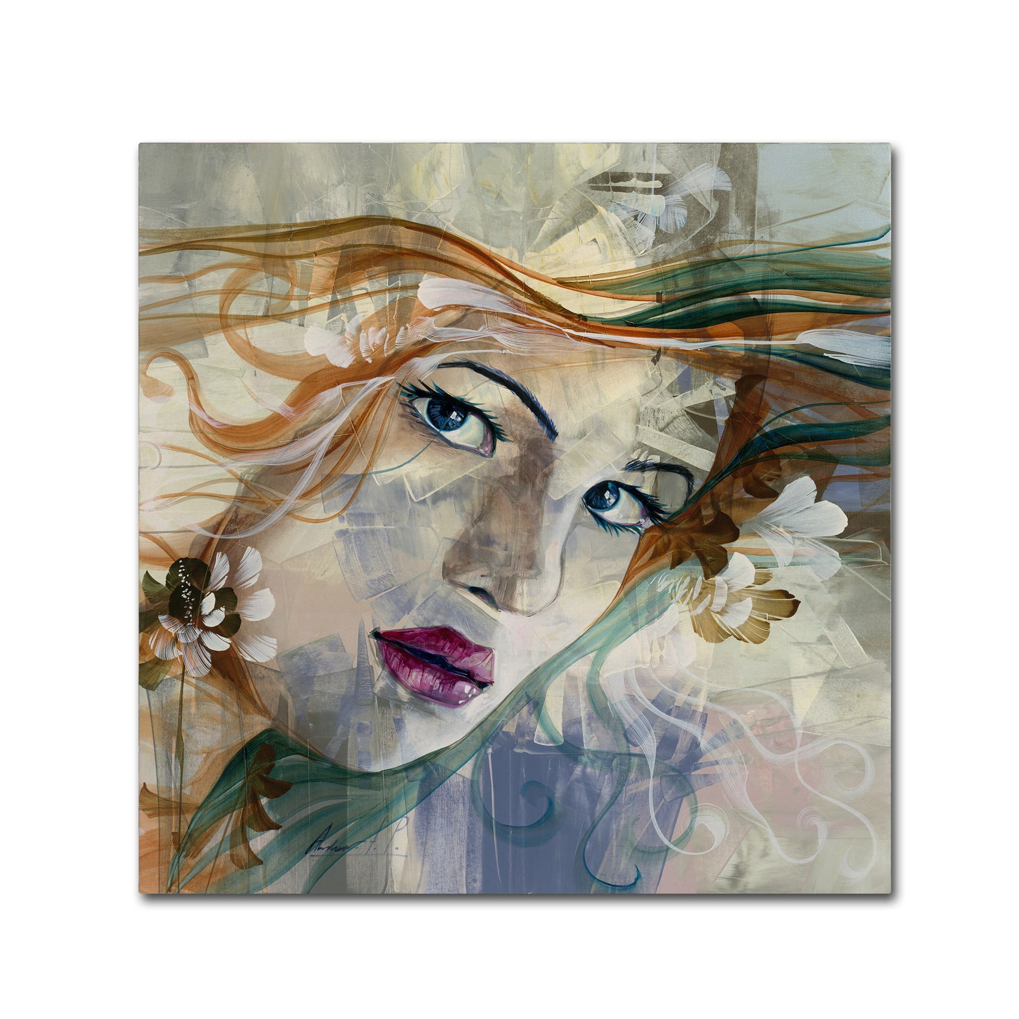 Trademark Fine Art "Mia" Canvas Art by Andrea