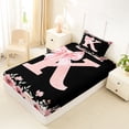 thumbnail image 4 of Erosebridal Princess Bow K Twin Sheet Sets, Spring Flower Bedding, 3-Piece, 4 of 5