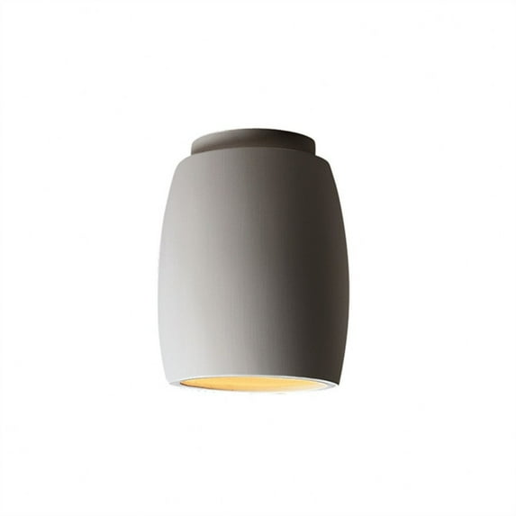 Justice Design CER-6130W-MAT Radiance - Curved Outdoor Flush-Mount Matte White Incandescent Choose Your Options