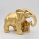 thumbnail image 2 of GOOHOCHY Adorno de resina con forma de elefante, escultura de escritorio para el hogar, la oficina y el jardín (dorado), 2 of 7
