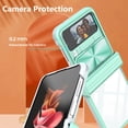 thumbnail image 5 of SOATUTO for Samsung Galaxy Z Fold 4 Case Built in Slide Camera Cover Premium Clear Heavy Duty Shockproof Coverage Protective Case Cover for Samsung Galaxy Z Fold 4 5G 2022 - Pink+Green, 5 of 6