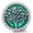 Green, variant on Snap Jewelry 18MM Green Family Tree Ginger Charm with Rhinestone Accents