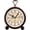 New White, variant on 4.3-Inch Analog Clock, Silent Non-Ticking, Brown