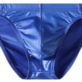 thumbnail image 2 of ZACPNCV Mens Leather Low Rise Briefs Design Comfortable Stretch Underwear for Special Occasion Novelty Style, 2 of 3