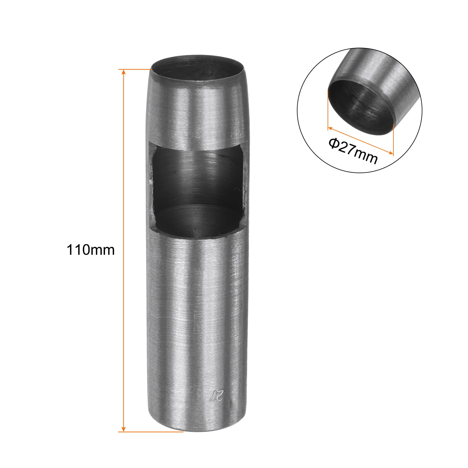 Uxcell Hollow  Punch Tool 27mm Hole Punch Carbon Steel for Watch Belts Leather