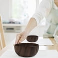 thumbnail image 4 of Solid Wood Dining Bowl Set Natural Individual Serving Bowls for Fruits Cereal Rice Soup Porridge Hollowed Out Tableware, 4 of 4