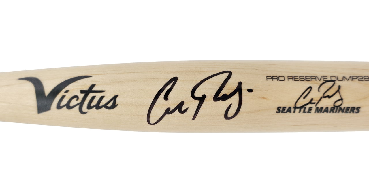 Cal Raleigh Autographed Blonde Victus Player Model Torpedo 18" Mini Baseball Bat Seattle Mariners Fanatics & MLB Holo Stock #261874