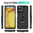 thumbnail image 4 of Decase Compatible with Moto G 5G(2025) Case+1-Pack Tempered Screen Protector, Military Grade Drop Protection Cover with 360° Rotating Kickstand, Heavy Duty Shockproof Rugged Phone Case,Black, 4 of 7