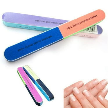 7 Way Nail File and Buffer, 7 Inches Long, All Purpose, Best for Natural Nails, Save Time and Money, 7 Fingernail Files in 1, Professional Care Manicure Tools by Casewin, 2 Pack
