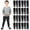 24 Packs Mix Assorted, variant on SOCKS'NBULK 24 Pack of Boys Jogger Bulk Sweatpants, Black Navy Gray, Comfy Lounge Joggers for Kids (Assorted, Large)