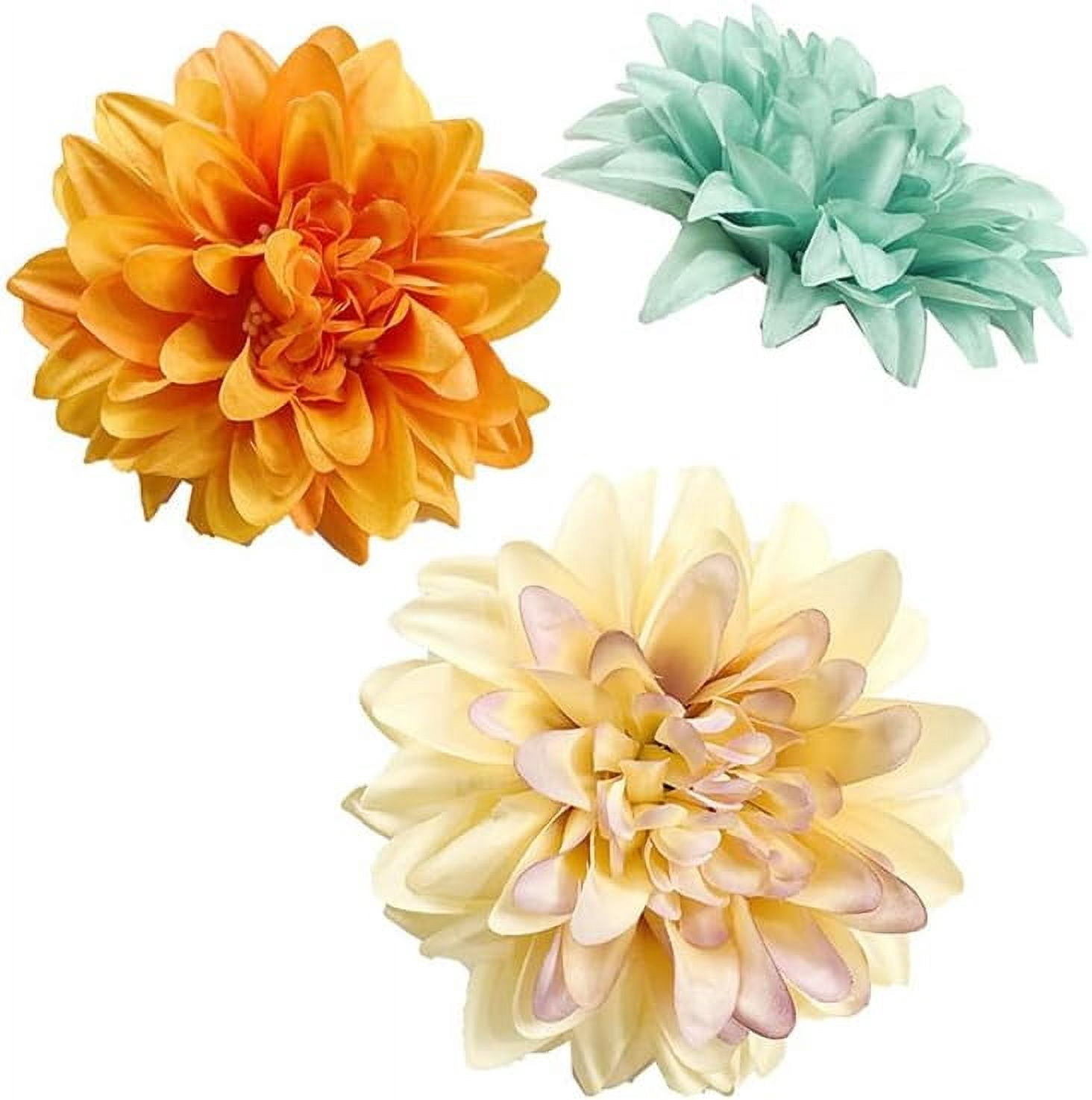 Purple Artificial Dahlia Flowers, 30pcs, 3.5" Faux Dahlia Heads for Table Centerpiece, Wedding, Home Decor