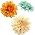 thumbnail image 3 of Green Artificial Dahlia Flowers, 10Pcs Silk Dahlia Fake Flowers, 3.5 Inch Faux Dahlia Heads for Table Centerpiece Floral Arrangements Wedding Party Home Decoration, 3 of 6