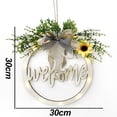 thumbnail image 2 of Letrero de bienvenida para decoración de puerta delantera, decoración de porche delantero de granja, letrero de pared de madera con luces LED, 2 of 5
