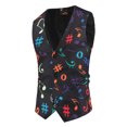 thumbnail image 5 of Ropa de calle, chalecos estampados, vestido de hombre a la moda Steampunk, traje de un solo pecho, chaleco informal de negocios ajustado, Kamizelka Meska 4XL, 5 of 5
